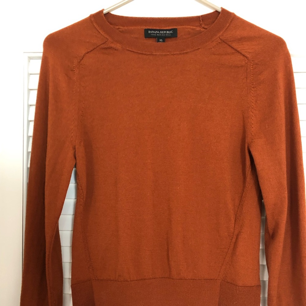 Banana Republic Rust Merino Sweater 2021 XS